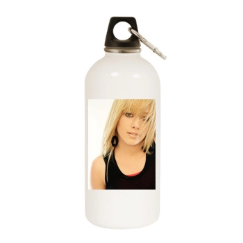 Hilary Duff White Water Bottle With Carabiner