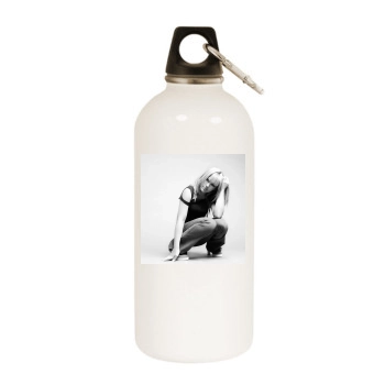 Hilary Duff White Water Bottle With Carabiner