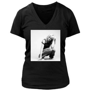 Hilary Duff Women's Deep V-Neck TShirt