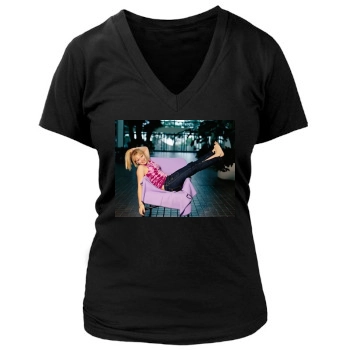 Hilary Duff Women's Deep V-Neck TShirt