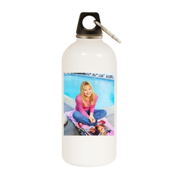 Hilary Duff White Water Bottle With Carabiner