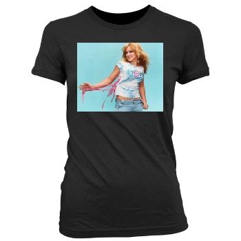 Hilary Duff Women's Junior Cut Crewneck T-Shirt