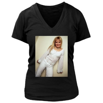 Hilary Duff Women's Deep V-Neck TShirt