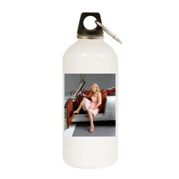 Hilary Duff White Water Bottle With Carabiner