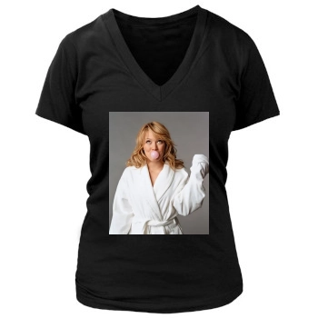 Hilary Duff Women's Deep V-Neck TShirt