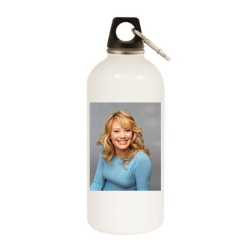 Hilary Duff White Water Bottle With Carabiner