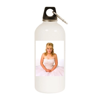 Hilary Duff White Water Bottle With Carabiner