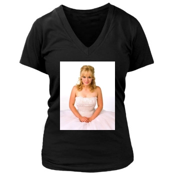 Hilary Duff Women's Deep V-Neck TShirt