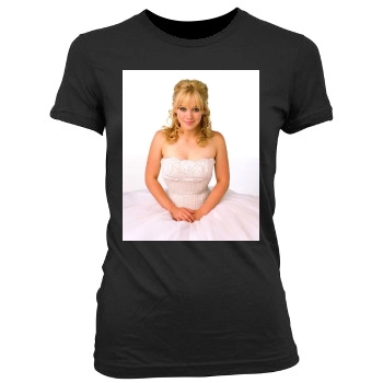 Hilary Duff Women's Junior Cut Crewneck T-Shirt