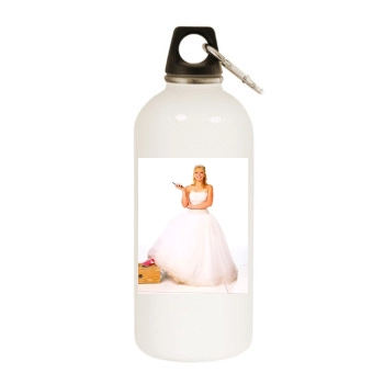 Hilary Duff White Water Bottle With Carabiner