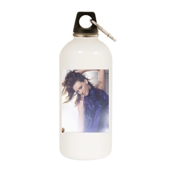 Hilary Duff White Water Bottle With Carabiner