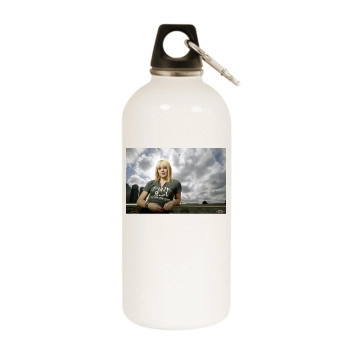 Hilary Duff White Water Bottle With Carabiner