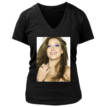 Hilary Duff Women's Deep V-Neck TShirt