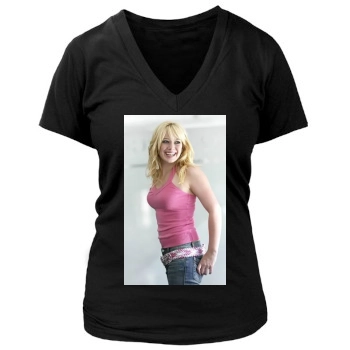 Hilary Duff Women's Deep V-Neck TShirt