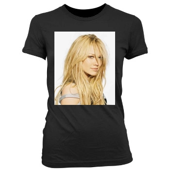 Hilary Duff Women's Junior Cut Crewneck T-Shirt