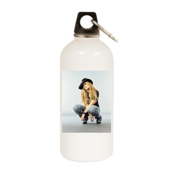 Hilary Duff White Water Bottle With Carabiner