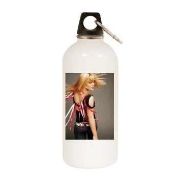 Hilary Duff White Water Bottle With Carabiner