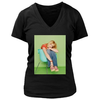 Hilary Duff Women's Deep V-Neck TShirt