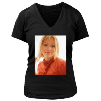 Hilary Duff Women's Deep V-Neck TShirt