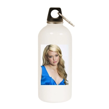 Hilary Duff White Water Bottle With Carabiner