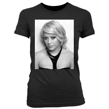 Hilary Duff Women's Junior Cut Crewneck T-Shirt