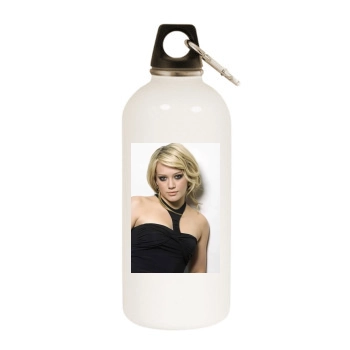 Hilary Duff White Water Bottle With Carabiner