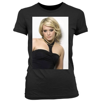 Hilary Duff Women's Junior Cut Crewneck T-Shirt