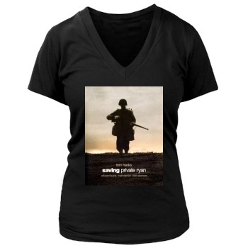 Saving Private Ryan (1998) Women's Deep V-Neck TShirt