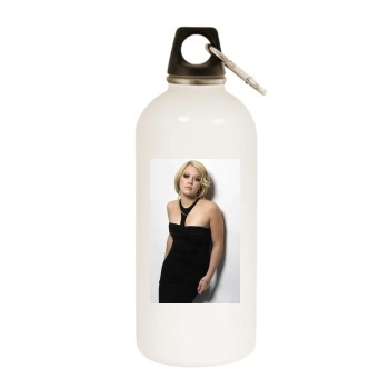 Hilary Duff White Water Bottle With Carabiner