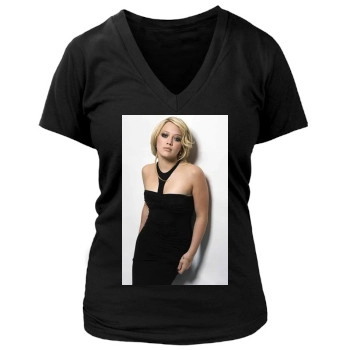 Hilary Duff Women's Deep V-Neck TShirt