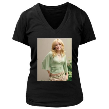 Hilary Duff Women's Deep V-Neck TShirt