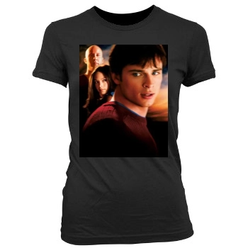 Smallville (2001) Women's Junior Cut Crewneck T-Shirt