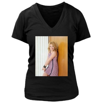 Hilary Duff Women's Deep V-Neck TShirt