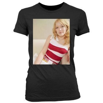 Hilary Duff Women's Junior Cut Crewneck T-Shirt