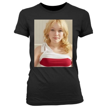 Hilary Duff Women's Junior Cut Crewneck T-Shirt