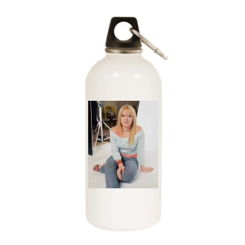 Hilary Duff White Water Bottle With Carabiner