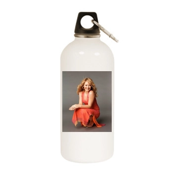 Hilary Duff White Water Bottle With Carabiner