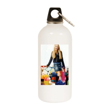 Hilary Duff White Water Bottle With Carabiner