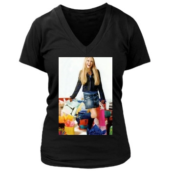 Hilary Duff Women's Deep V-Neck TShirt