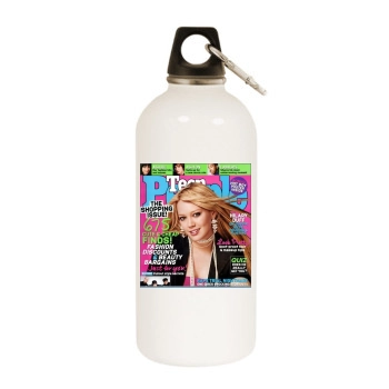 Hilary Duff White Water Bottle With Carabiner