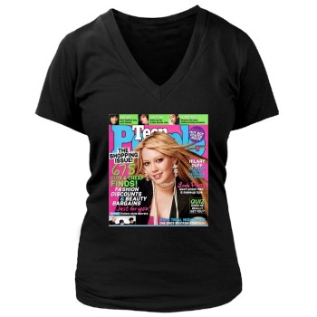 Hilary Duff Women's Deep V-Neck TShirt