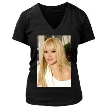 Hilary Duff Women's Deep V-Neck TShirt