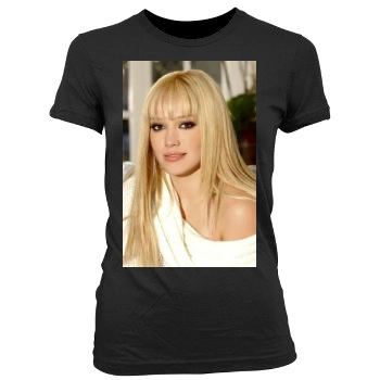 Hilary Duff Women's Junior Cut Crewneck T-Shirt