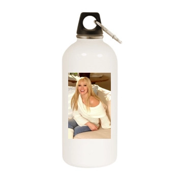 Hilary Duff White Water Bottle With Carabiner