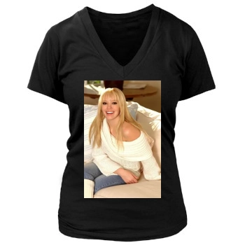 Hilary Duff Women's Deep V-Neck TShirt