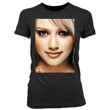 Hilary Duff Women's Junior Cut Crewneck T-Shirt