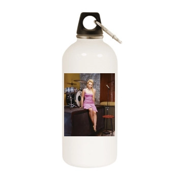 Hilary Duff White Water Bottle With Carabiner