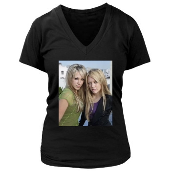 Hilary Duff Women's Deep V-Neck TShirt