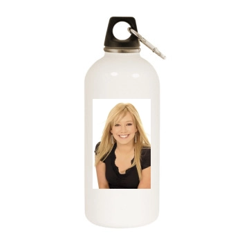 Hilary Duff White Water Bottle With Carabiner