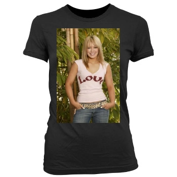 Hilary Duff Women's Junior Cut Crewneck T-Shirt